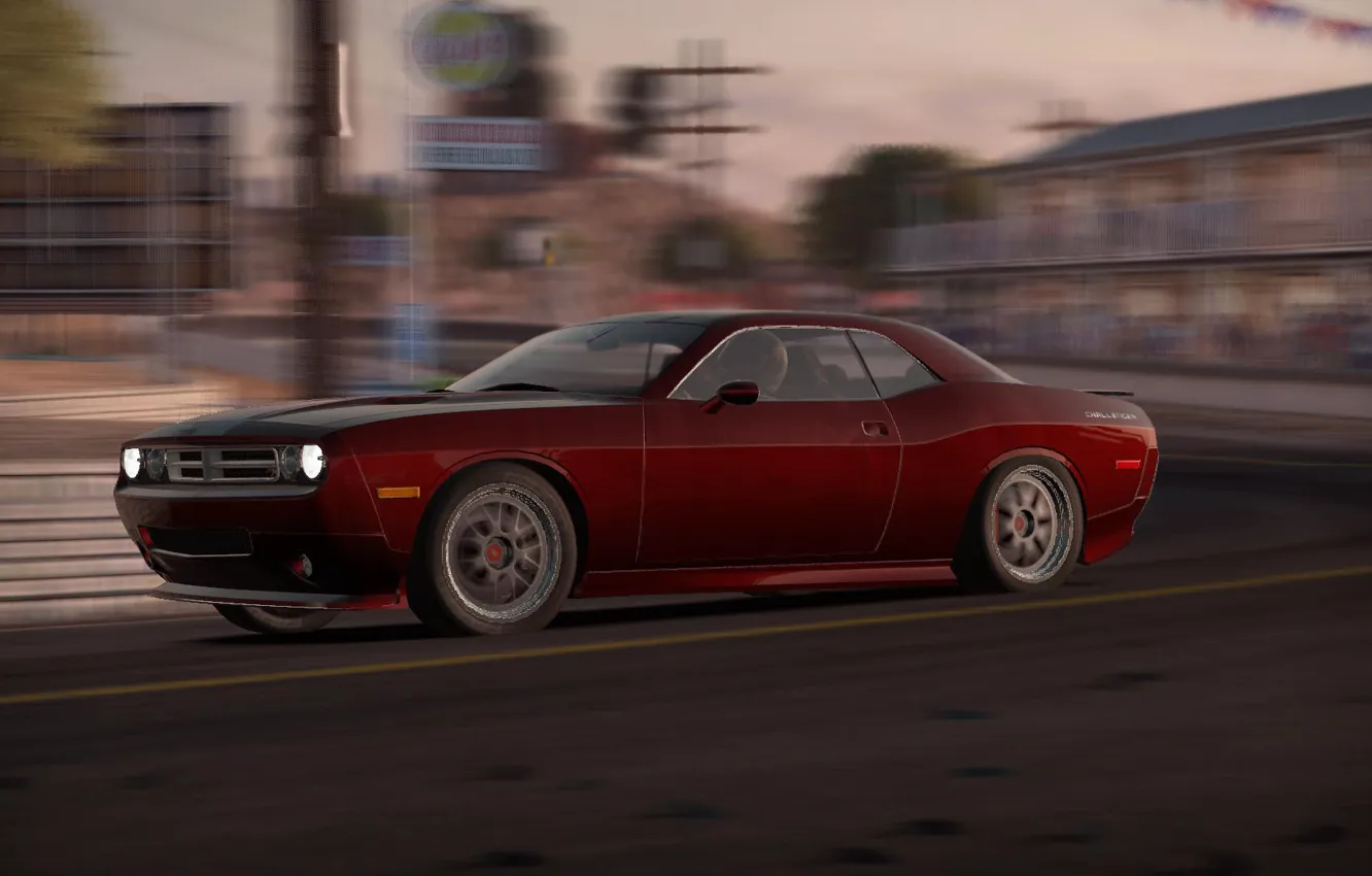 Photo wallpaper track, Dodge Challenger, nfs, shift 2 unleashed