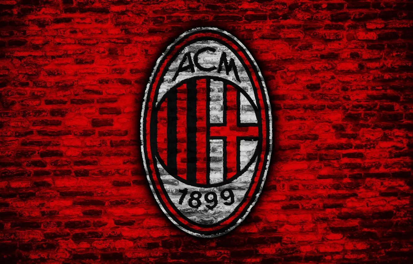 Photo wallpaper wall, ac milan, Milan, Red & Black