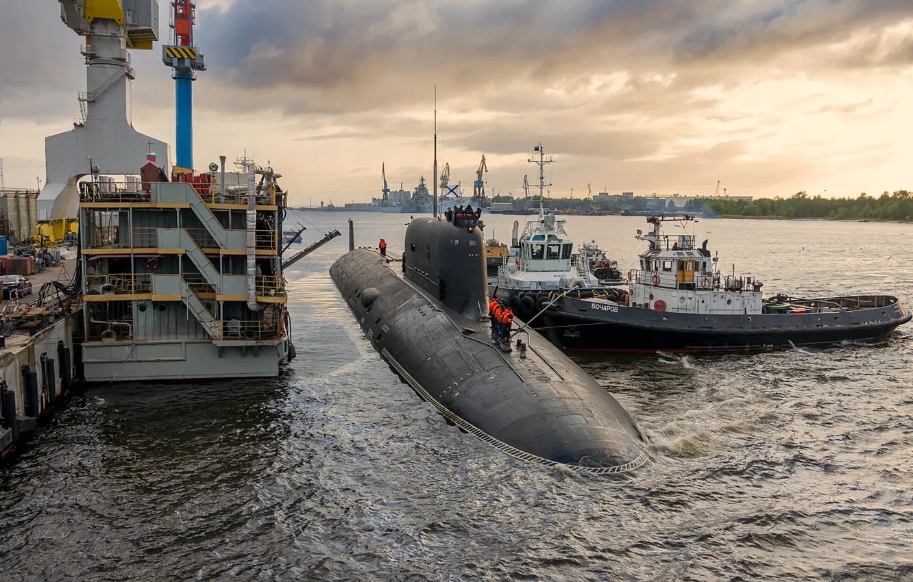 Photo wallpaper Kazan, mooring, Nuclear submarine