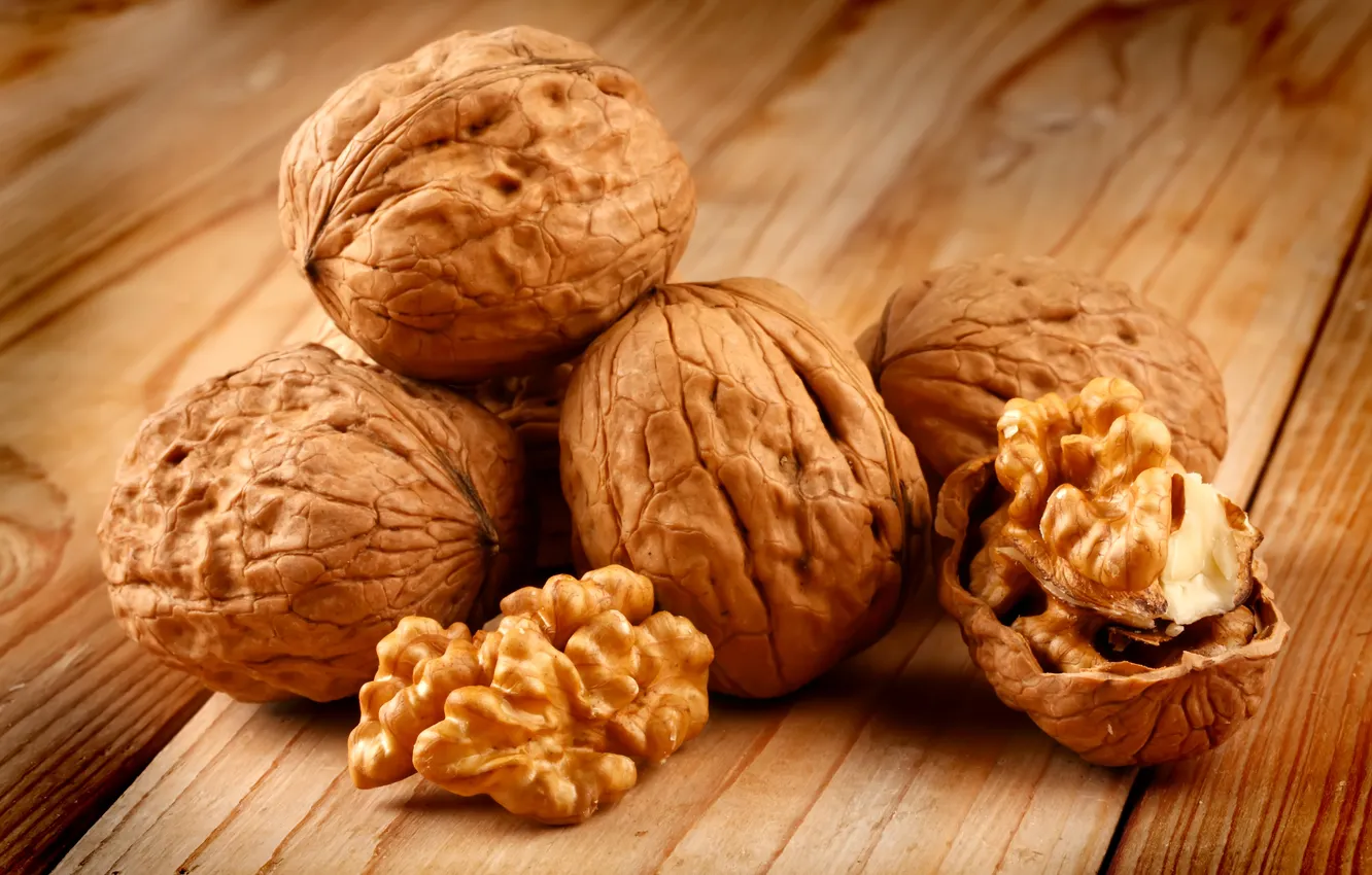 Photo wallpaper nuts, nuts, walnut, walnuts