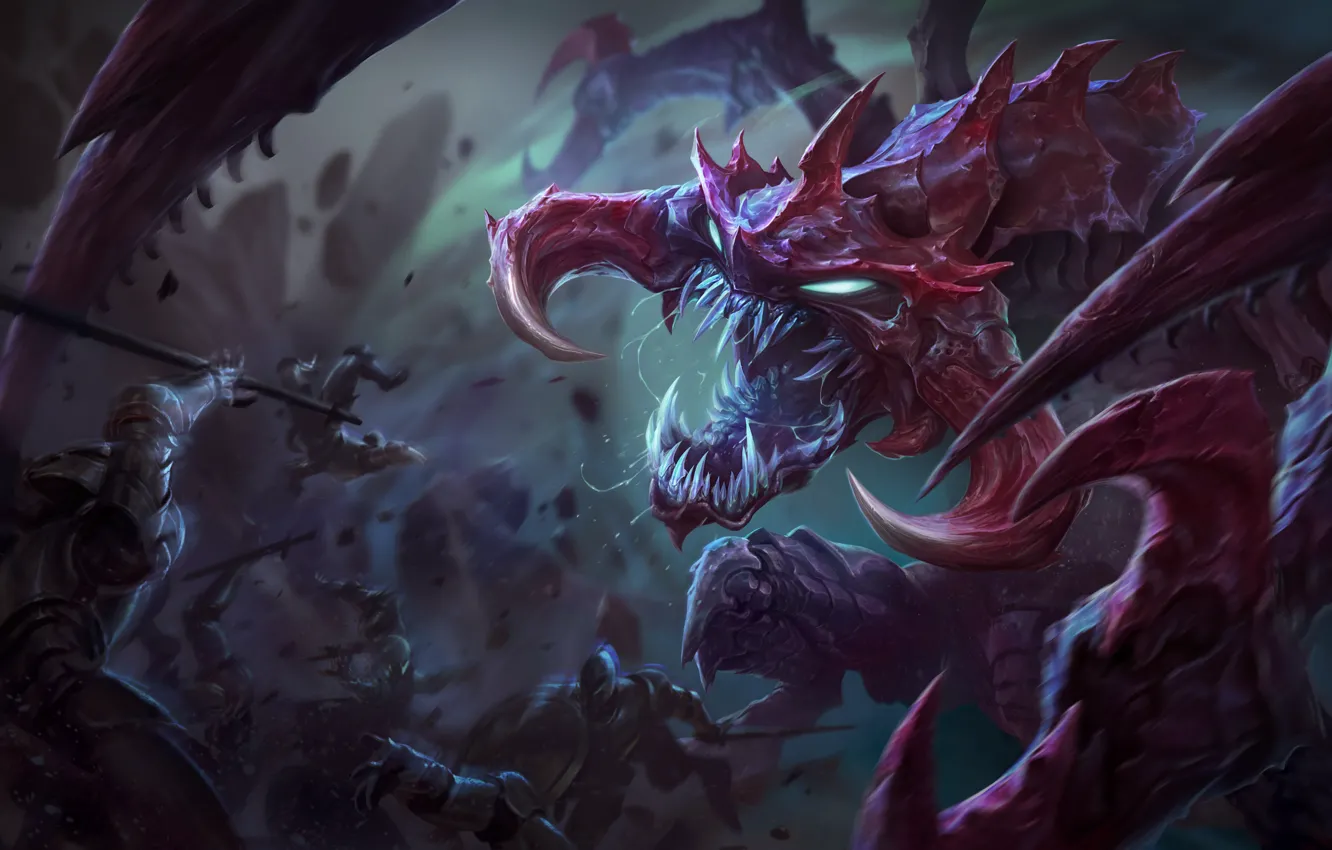 Photo wallpaper fantasy, monster, art, League of Legends, Illustration, LoL, Cho'Gath, Game Art