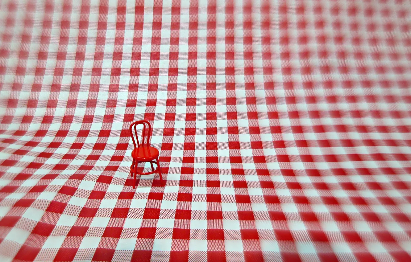 Photo wallpaper red, small, chair