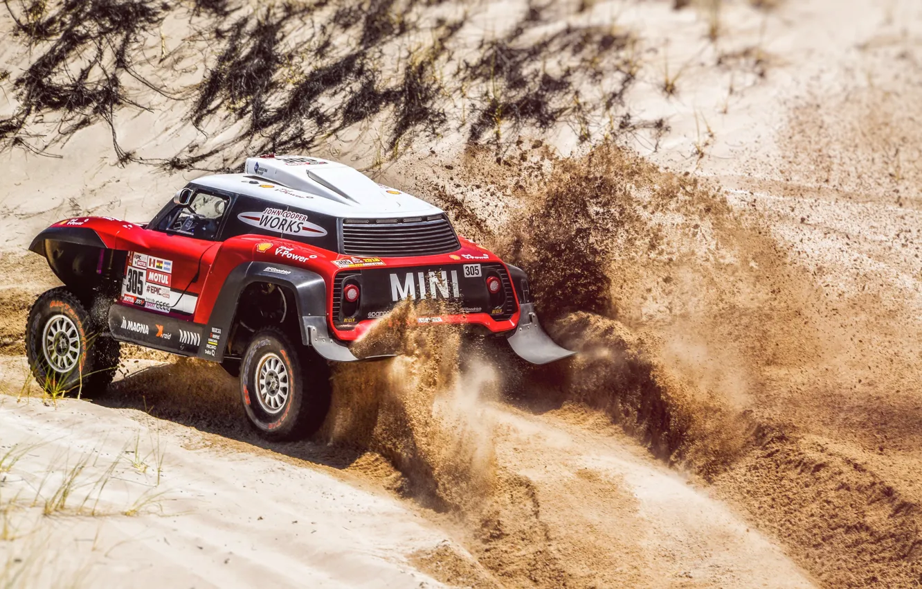 Photo wallpaper Sand, Mini, Sport, Speed, Rally, Dakar, Dakar, Rally