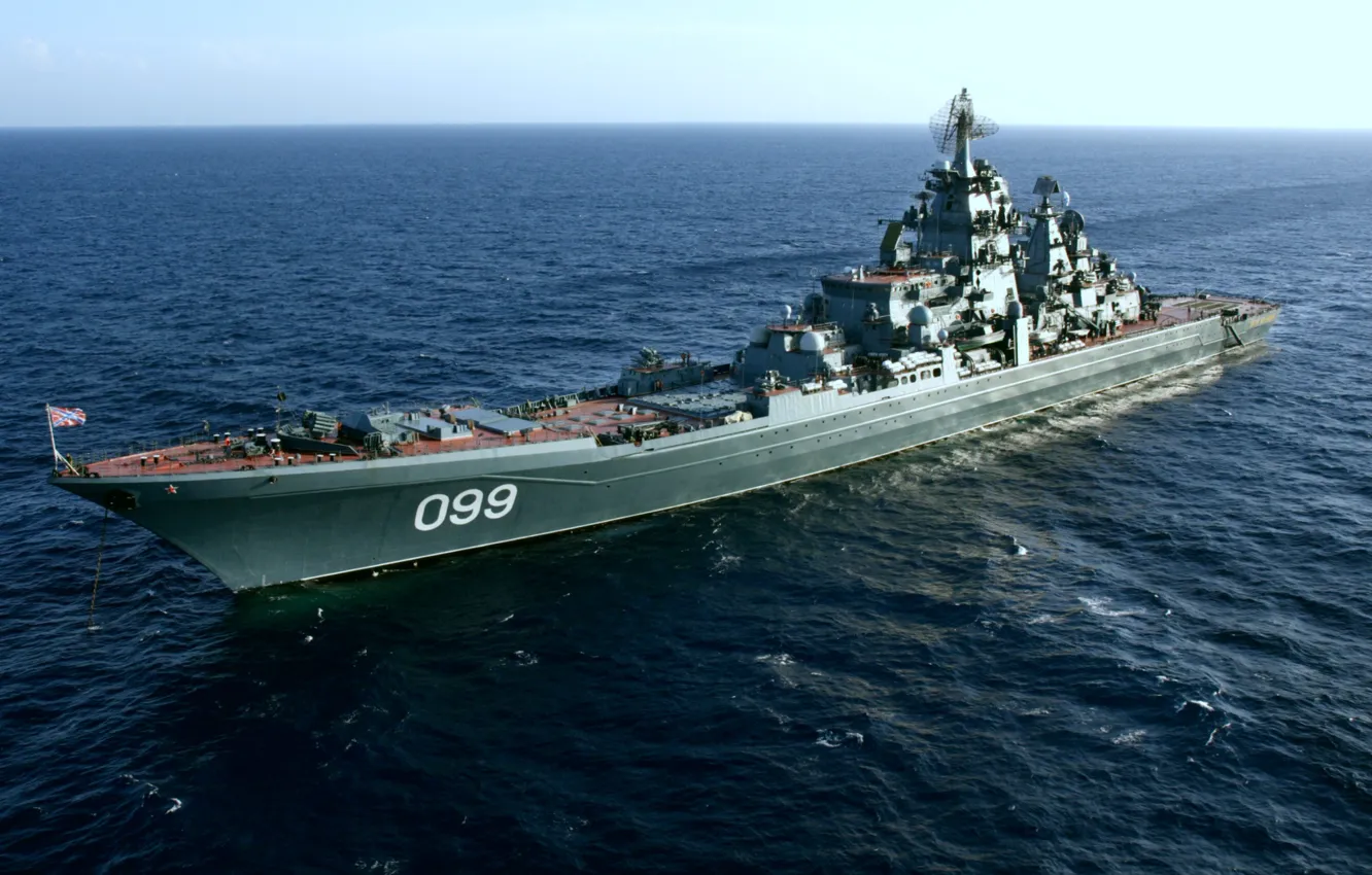 Photo wallpaper cruiser, atomic, Peter The Great, the project 1144