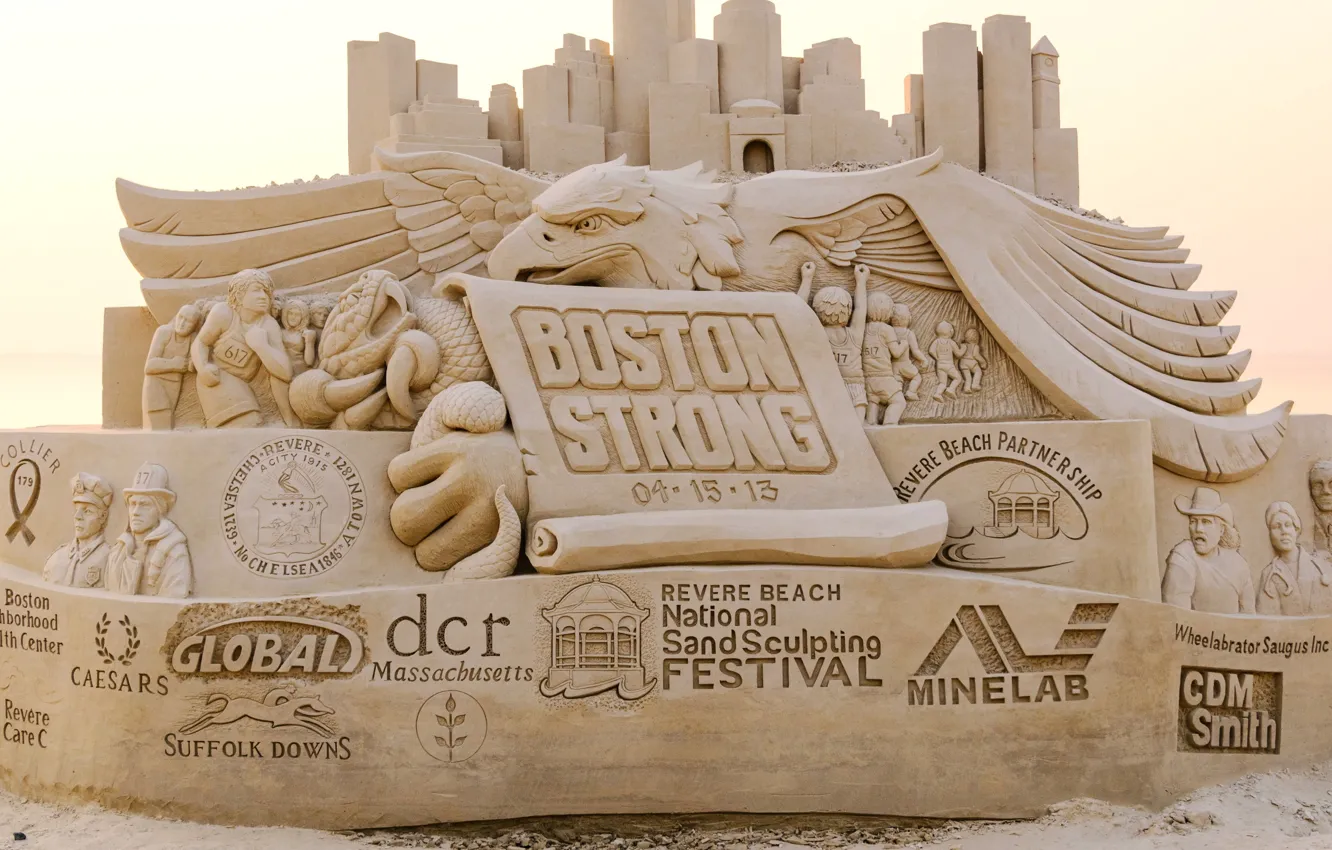 Photo wallpaper art, sand, festival, sculpture