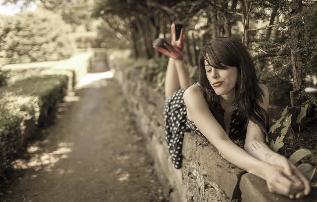 Photo wallpaper girl, mood, street