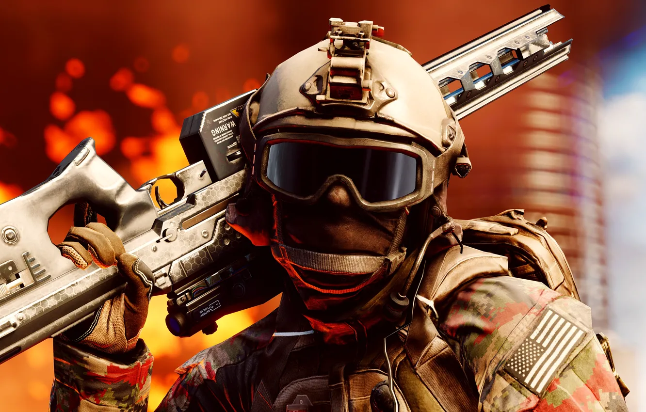 Photo wallpaper weapons, soldiers, equipment, Battlefield 4