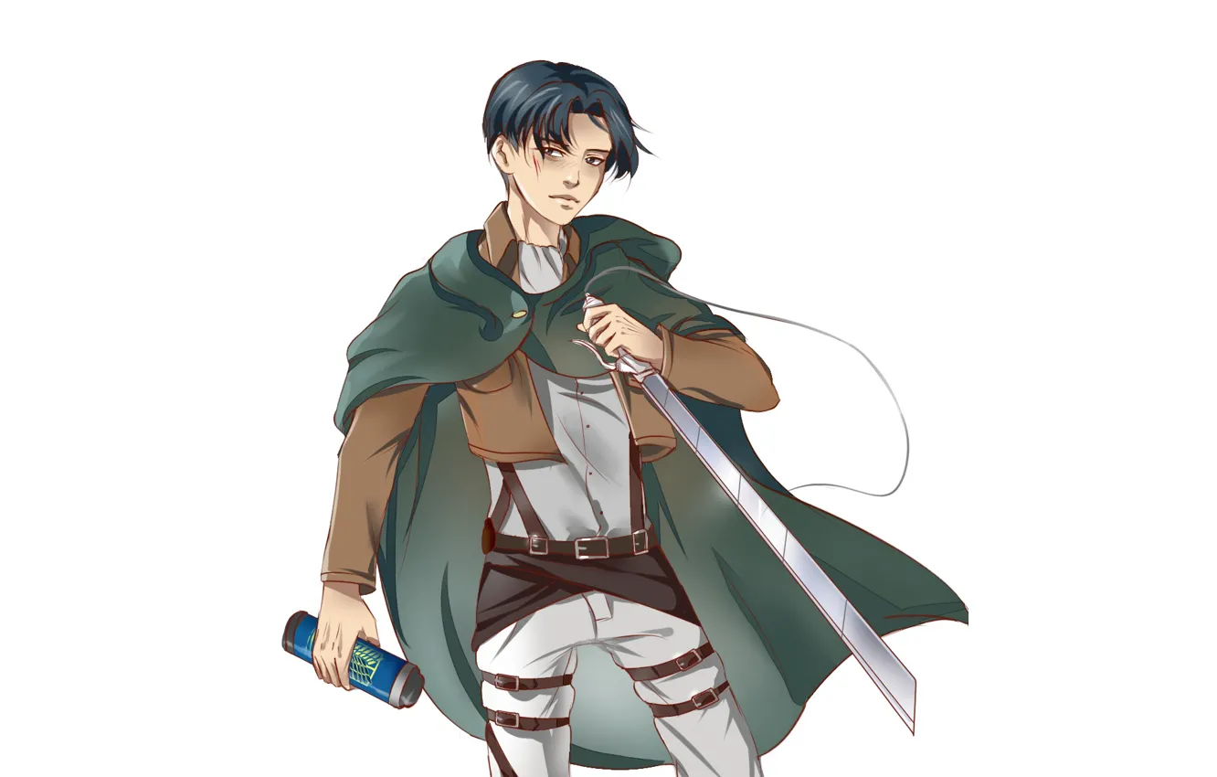 Photo wallpaper art, Shingeki no Kyojin, Attack Of The Titans, Levi, by annmartsd