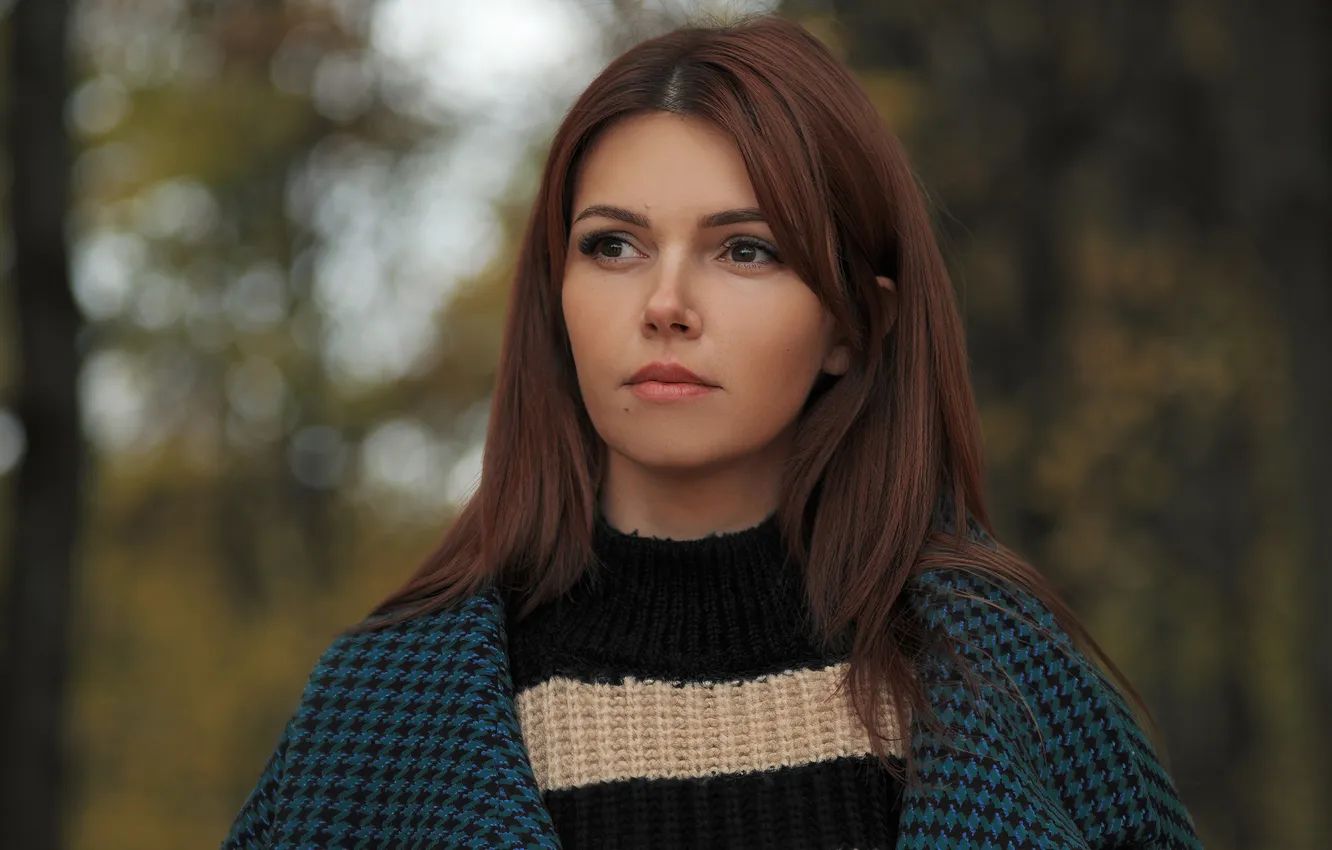 Photo wallpaper look, girl, hair