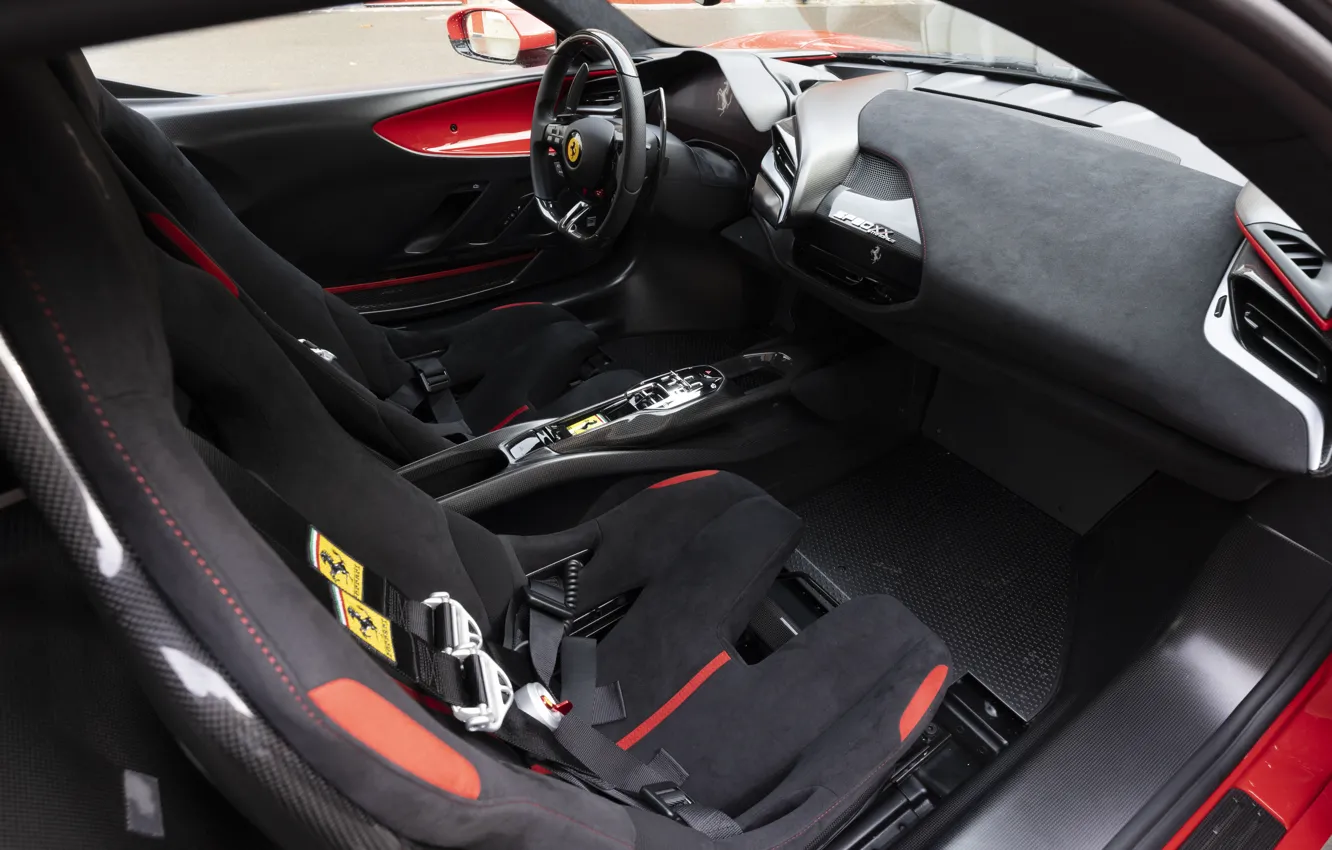 Photo wallpaper Ferrari, car interior, SF90, Ferrari SF90 Stradale