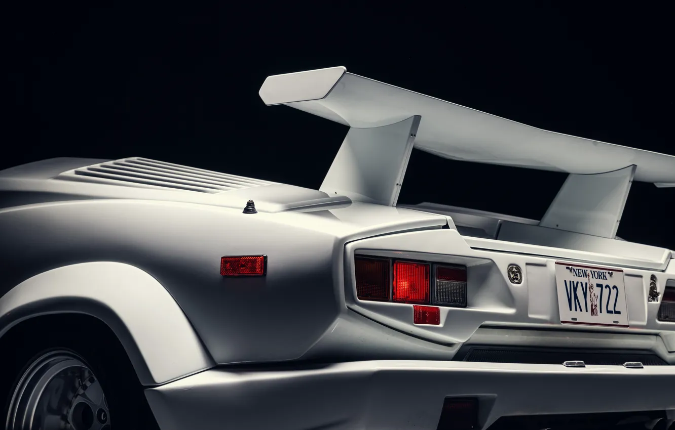 Photo wallpaper Lamborghini, Countach, 1989, Rear wing, Lamborghini Countach 25th Anniversary