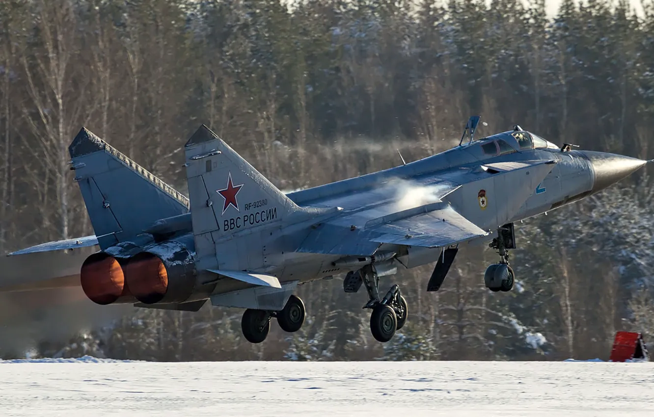 Photo wallpaper The MiG-31, long-range, OKB MiG, all-weather fighter-interceptor, Russian double supersonic high-altitude