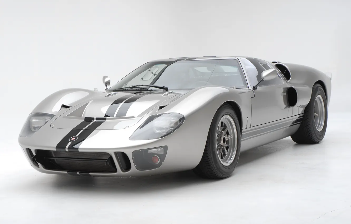 Photo wallpaper machine, silver, Ford GT