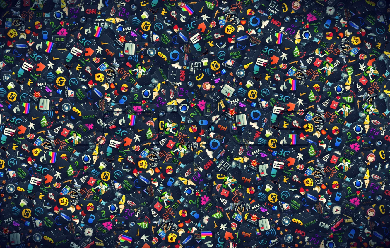 Photo wallpaper style, picture, different, style, hi-tech, icons