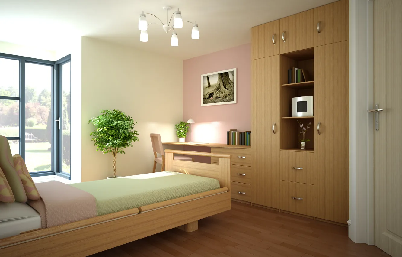 Photo wallpaper design, house, style, Villa, interior, bedroom, living room