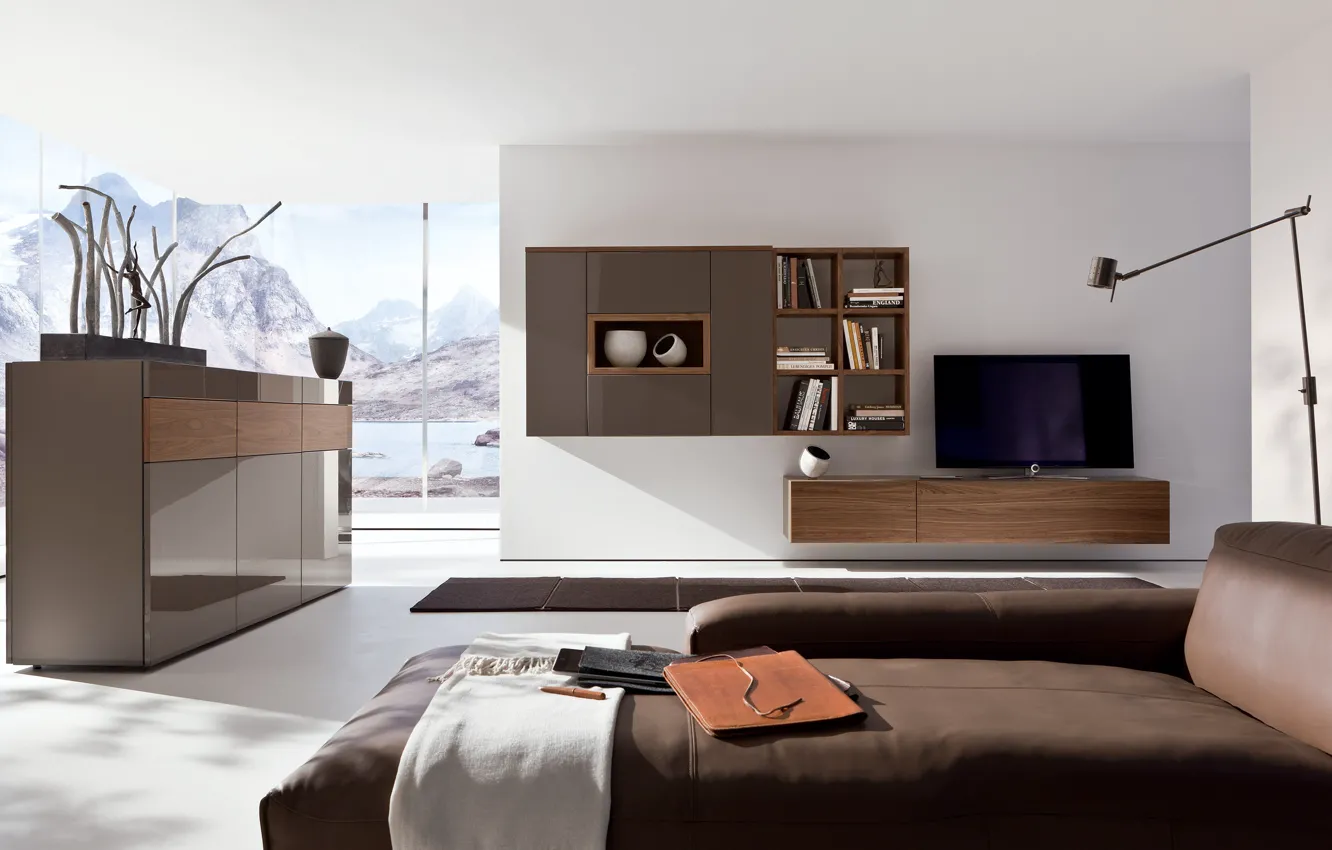 Photo wallpaper design, style, interior, living room