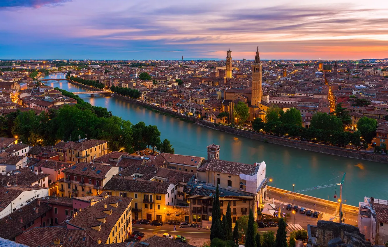 Photo wallpaper the city, Italy, Verona