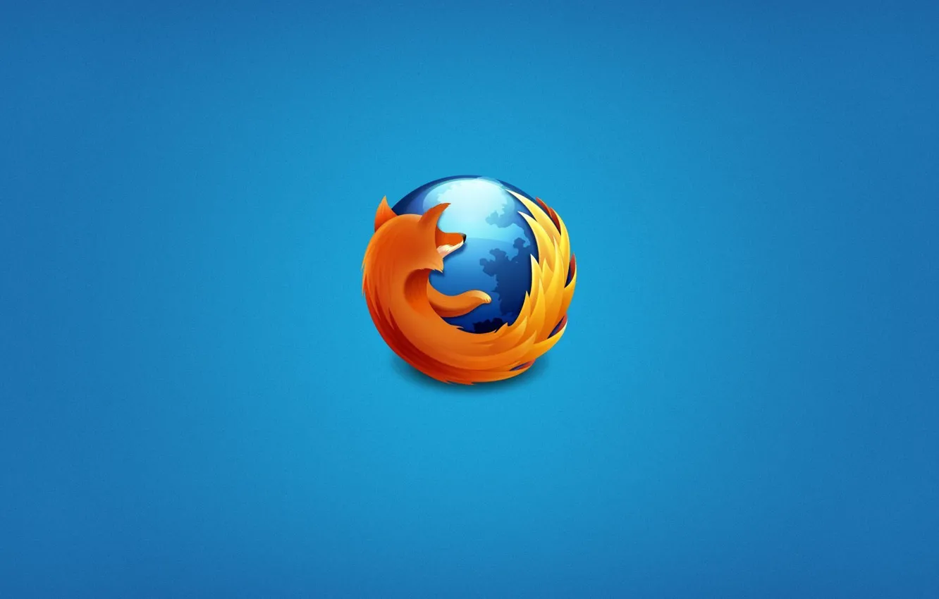 Photo wallpaper browser, mozilla firefox, blue background