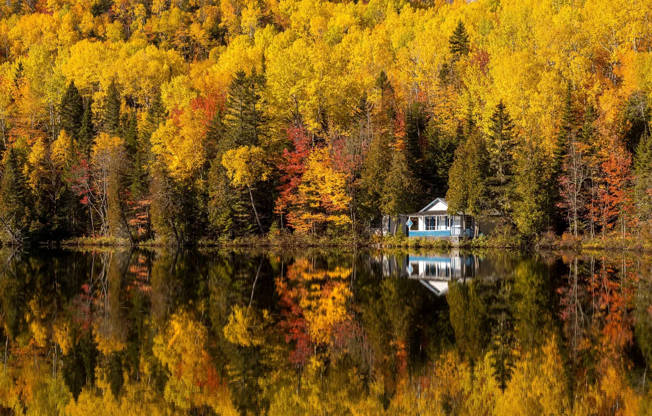 Photo wallpaper autumn, Canada, Quebec, Saint-Simeon