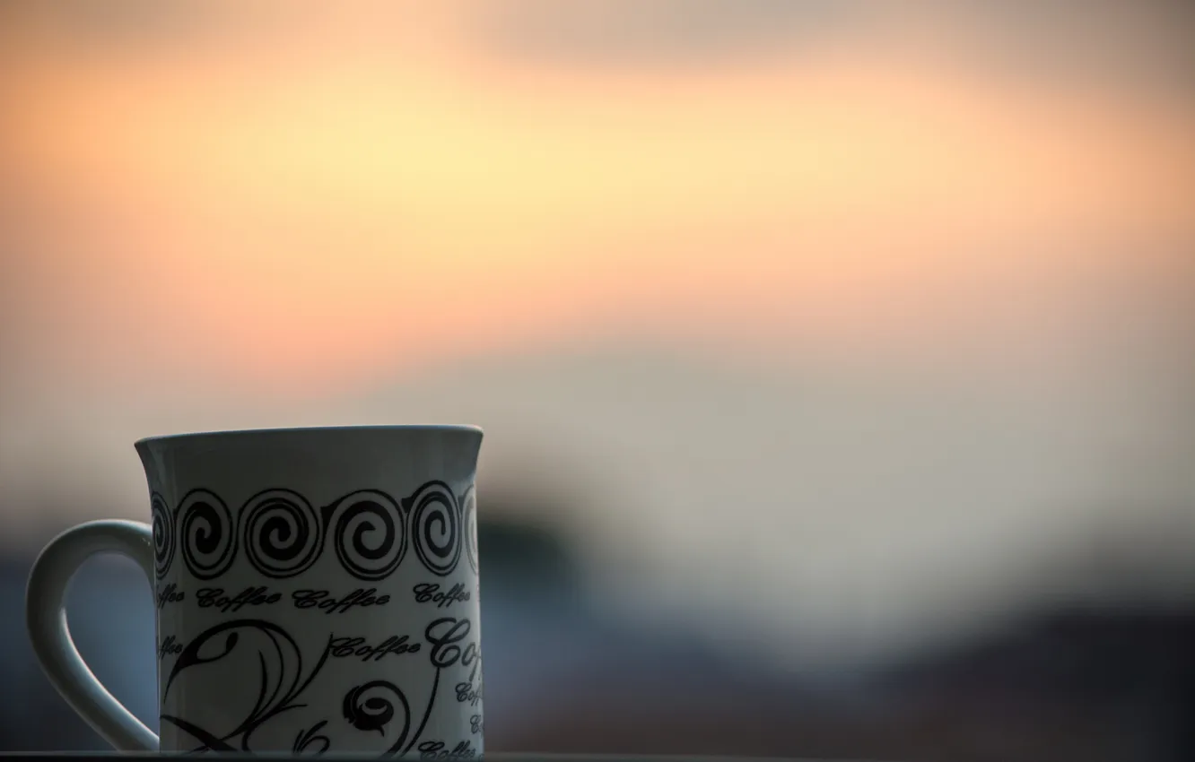 Photo wallpaper pattern, mug, Cup