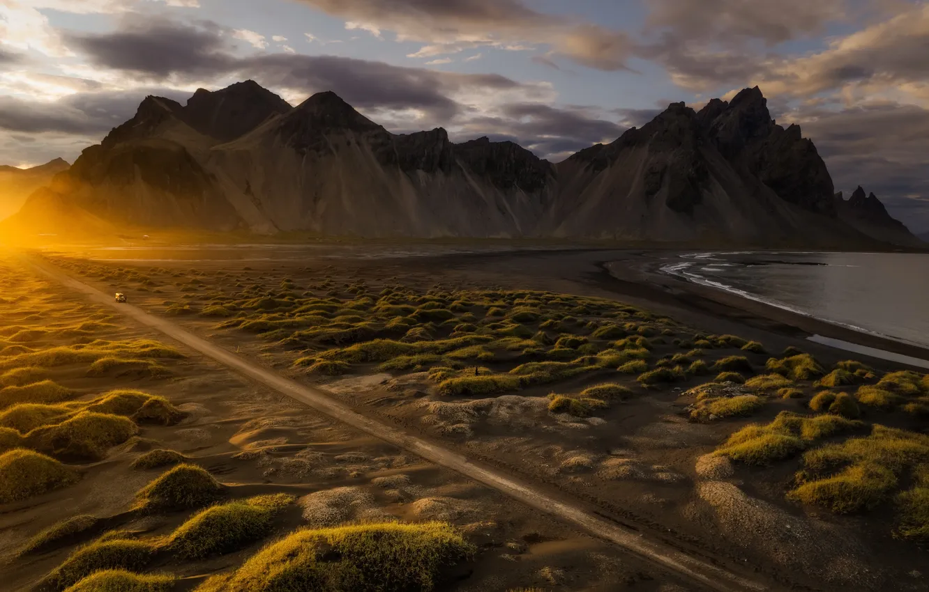 Photo wallpaper east, Iceland, Hofn