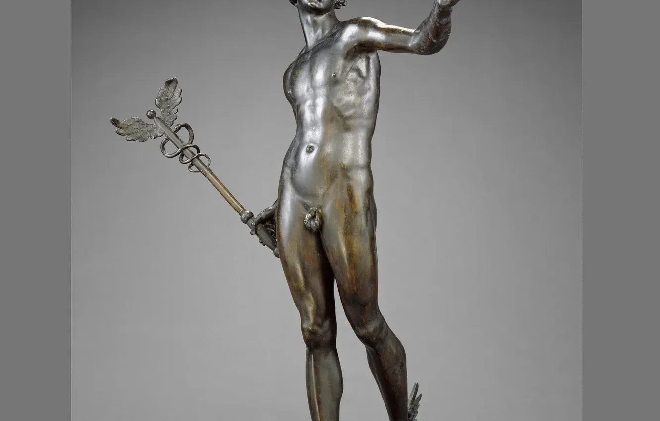 Photo wallpaper Guy, Sculpture, Mercury, Naked, Dutch and Danish sculptor, Johan Gregor van der Schardt, Johan Gregor …