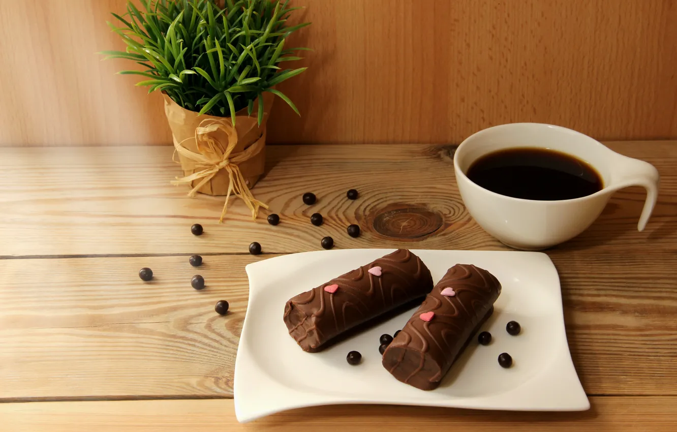 Photo wallpaper coffee, chocolate, prirodnoe