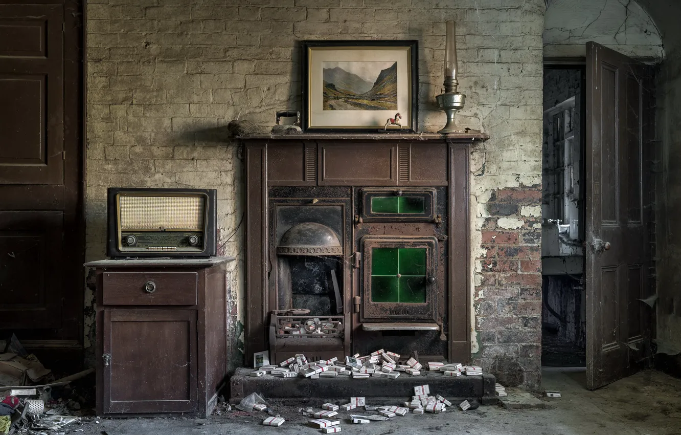 Photo wallpaper room, furniture, radio