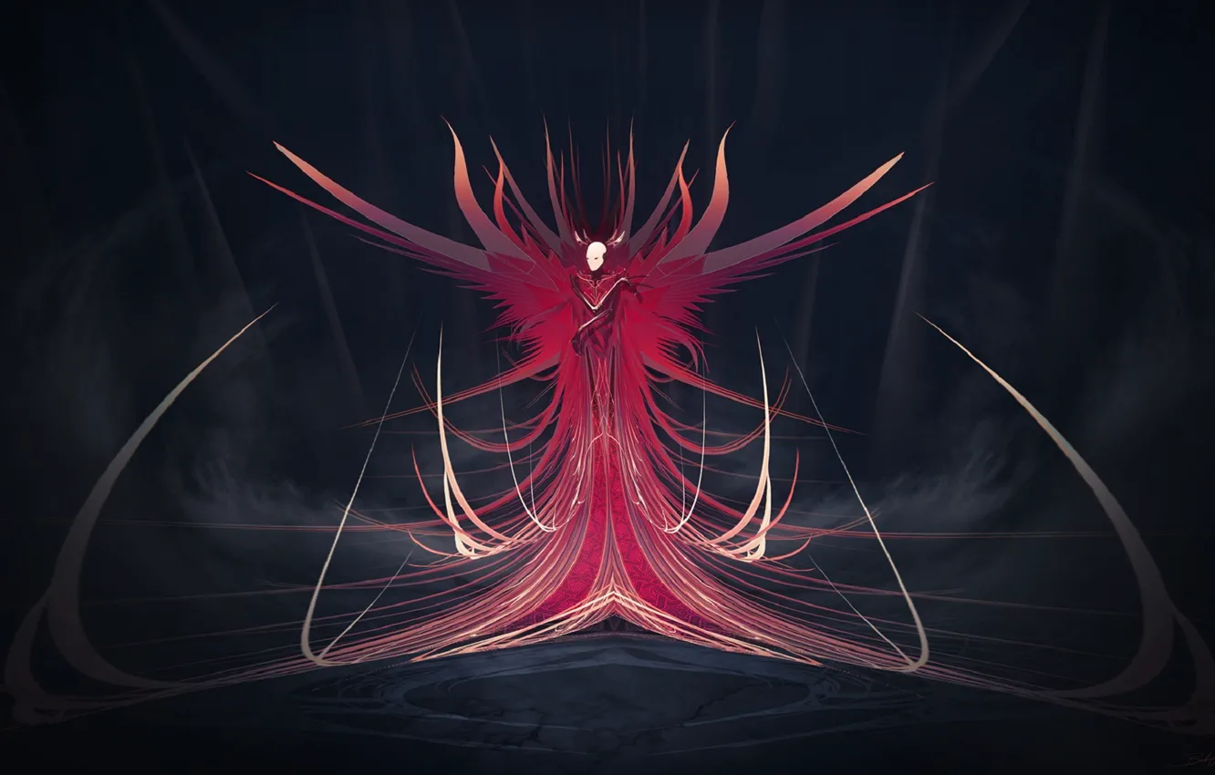 Photo wallpaper red, being, art, dungeon