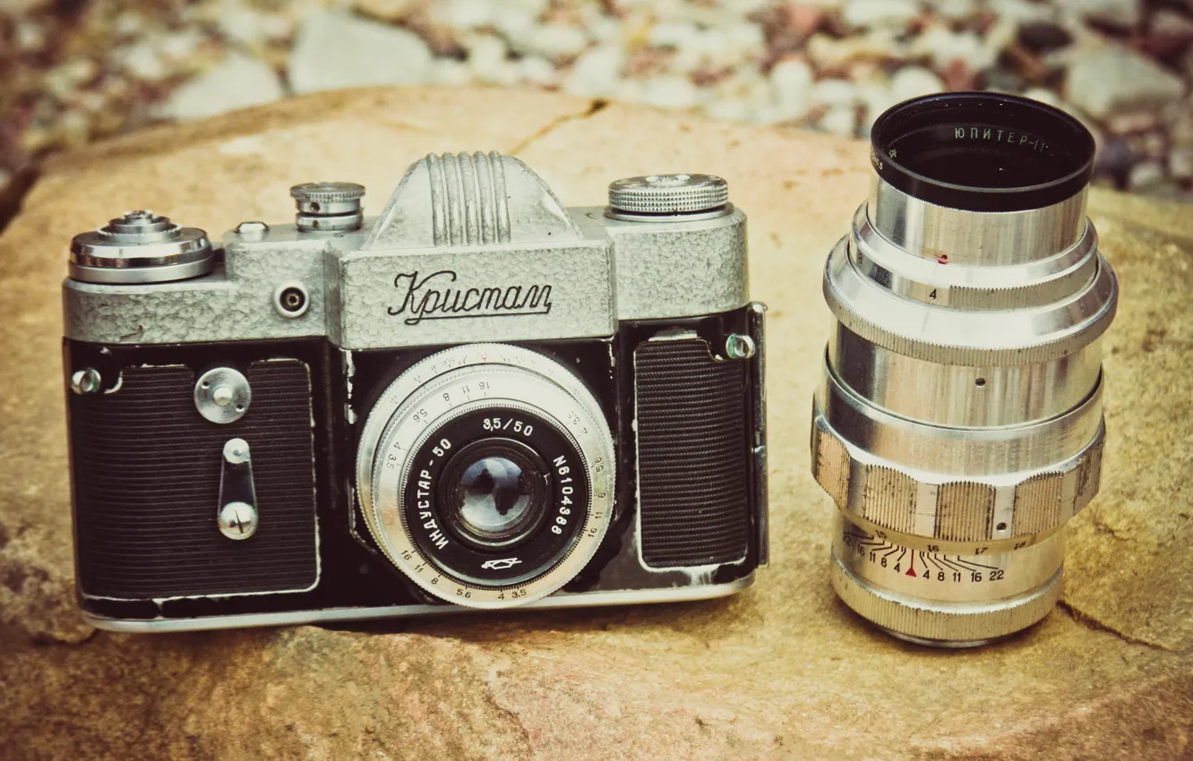 Photo wallpaper macro, background, camera, Crystal