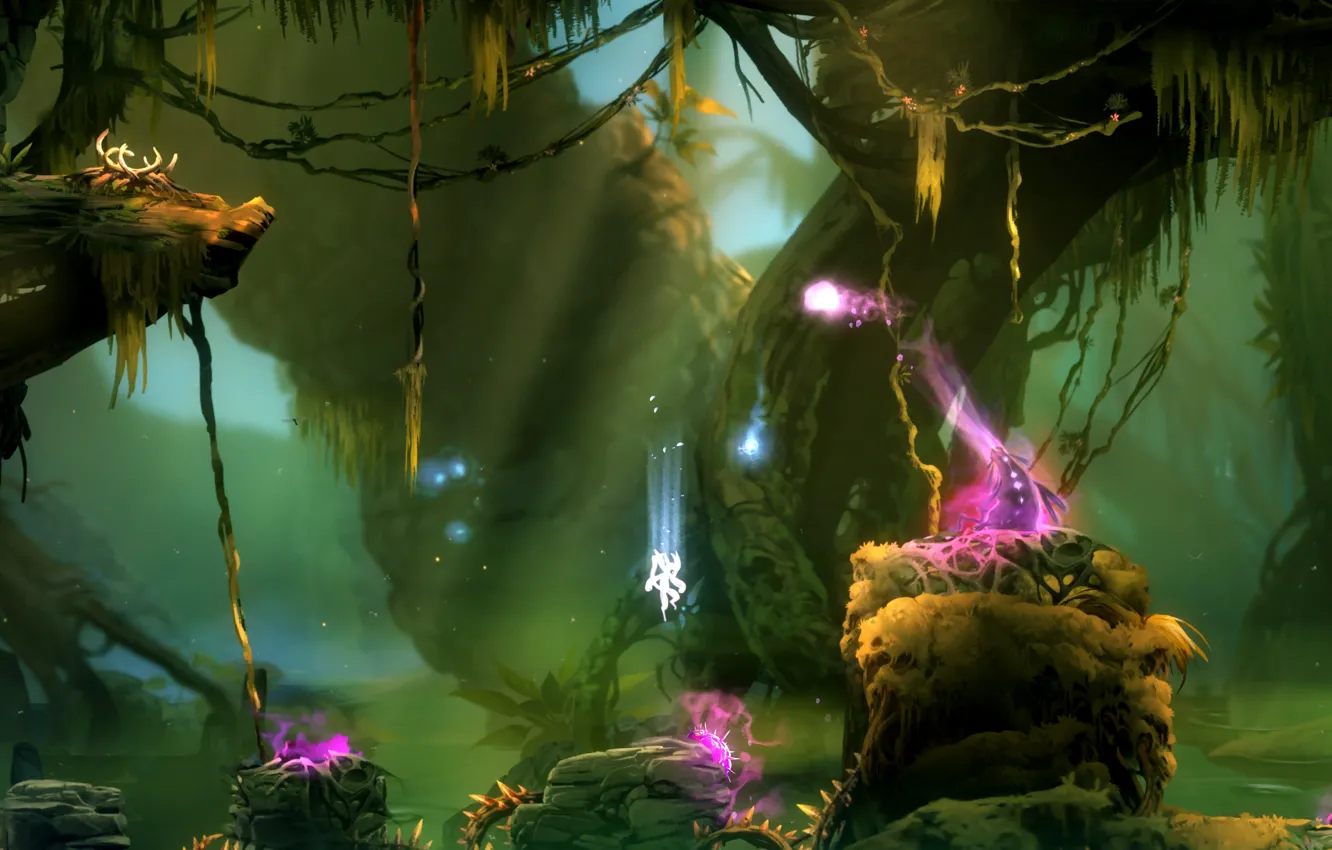 Photo wallpaper Nature, Indie, Ori and the Blind Forest