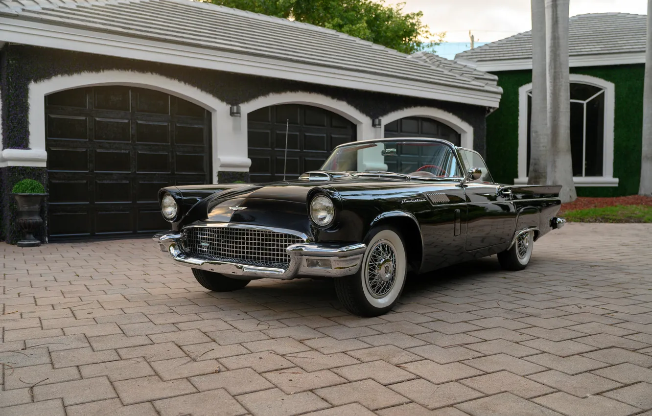 Photo wallpaper Ford, Ford, 1957, retro cars, Thunderbird, Retro Cars, Ford Thunderbird E-Code, E-Code