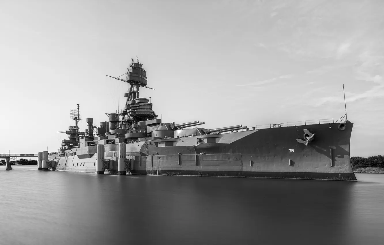 Photo wallpaper weapons, ship, Battleship Texas