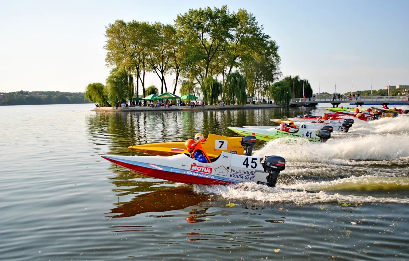 Photo wallpaper race, boat, speed