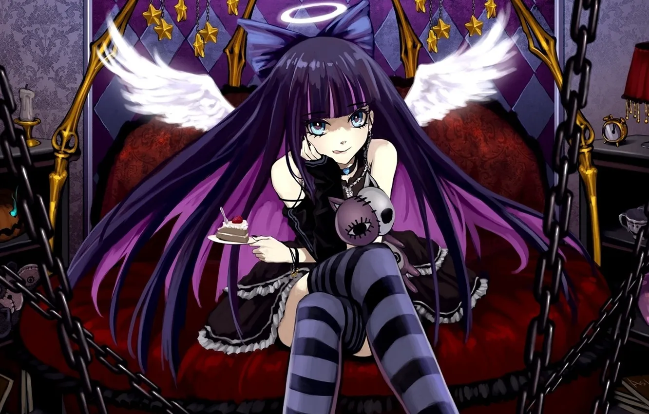 Photo wallpaper skull, chain, pumpkin, witch, the throne, black magic, Anarchy Stocking, Stocking with Garterbelt