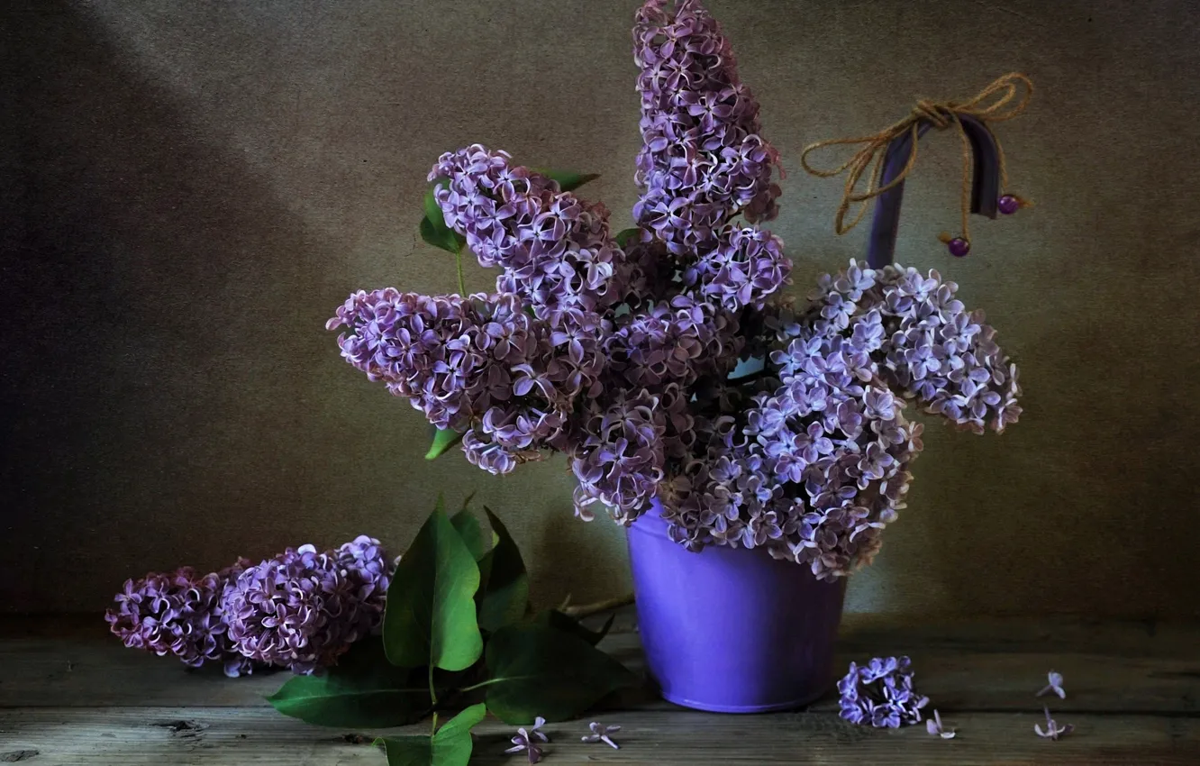 Photo wallpaper bouquet, lilac, inflorescence