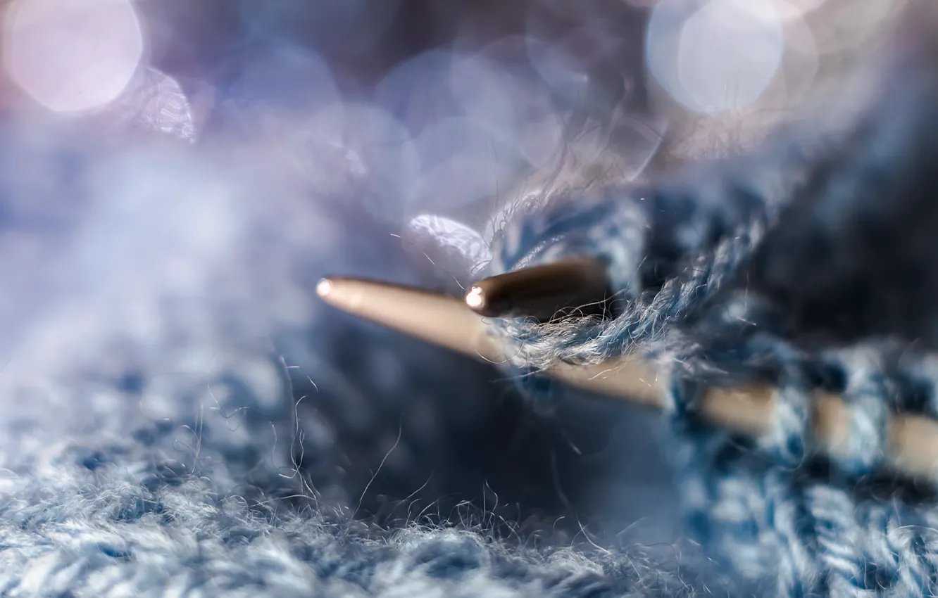 Photo wallpaper macro, spokes, thread, knitting