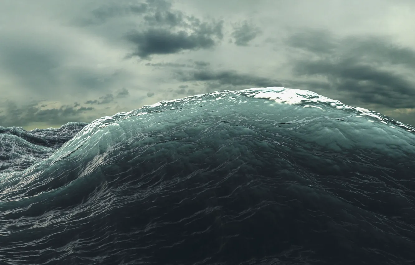 Photo wallpaper sea, wave, water, the ocean, wave