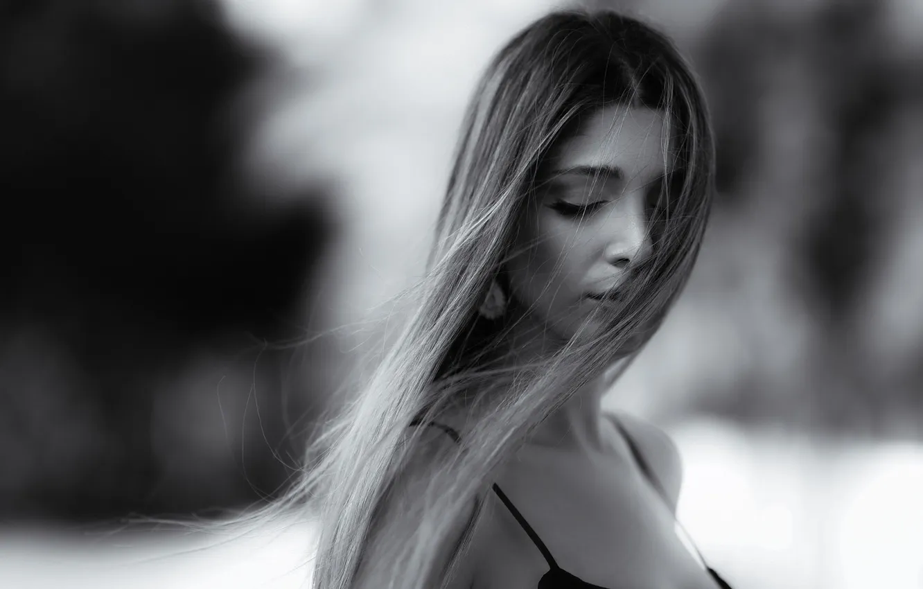 Photo wallpaper Angela, Black White, khalaji shahin