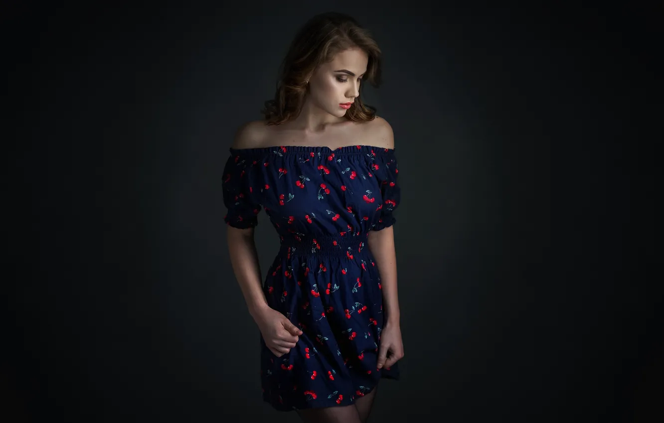 Photo wallpaper girl, background, Elena, dress, Yuriy Nesmelov