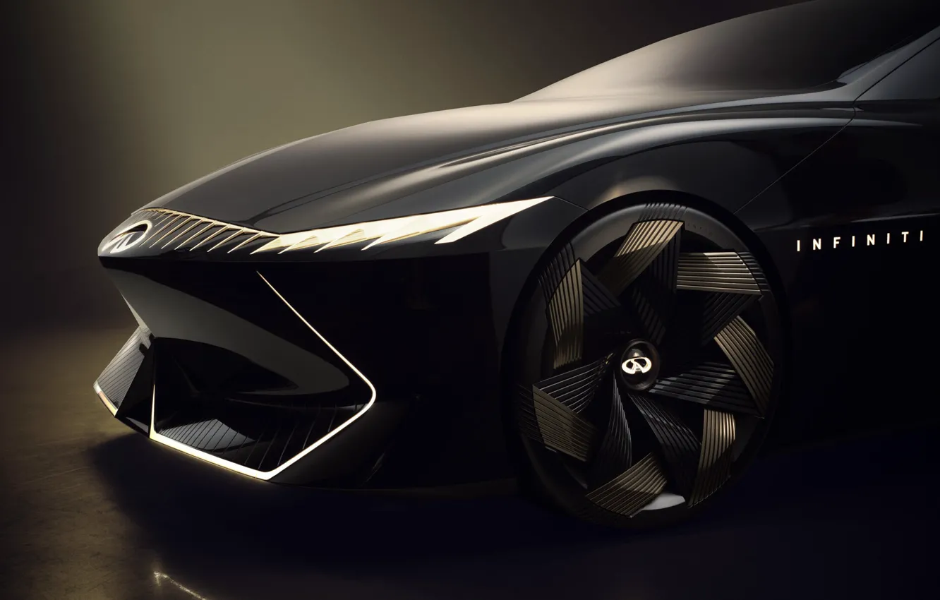 Photo wallpaper the concept car, Infiniti, Infiniti, sedan, the front, electric, 2023, part of the car