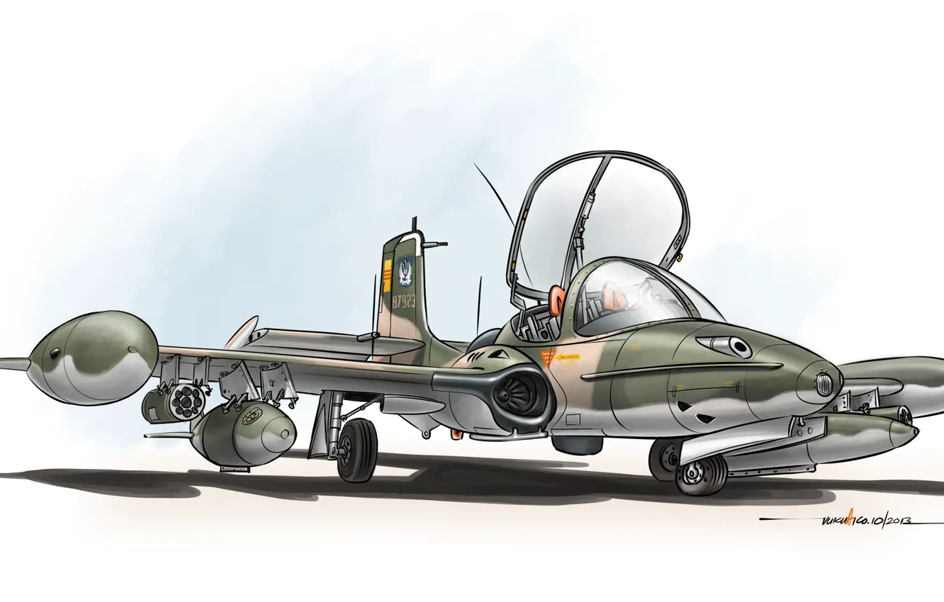 Photo wallpaper figure, cabin, attack, the plane, American, easy, Cessna, A-37 Dragonfly