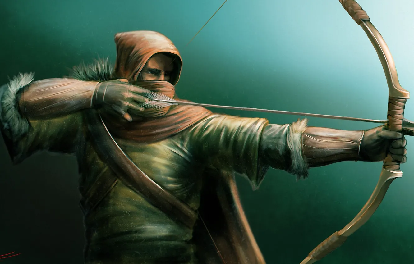Photo wallpaper bow, art, arrow, Archer