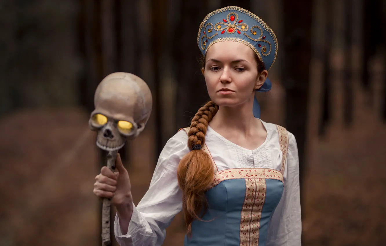 Photo wallpaper girl, portrait, witch