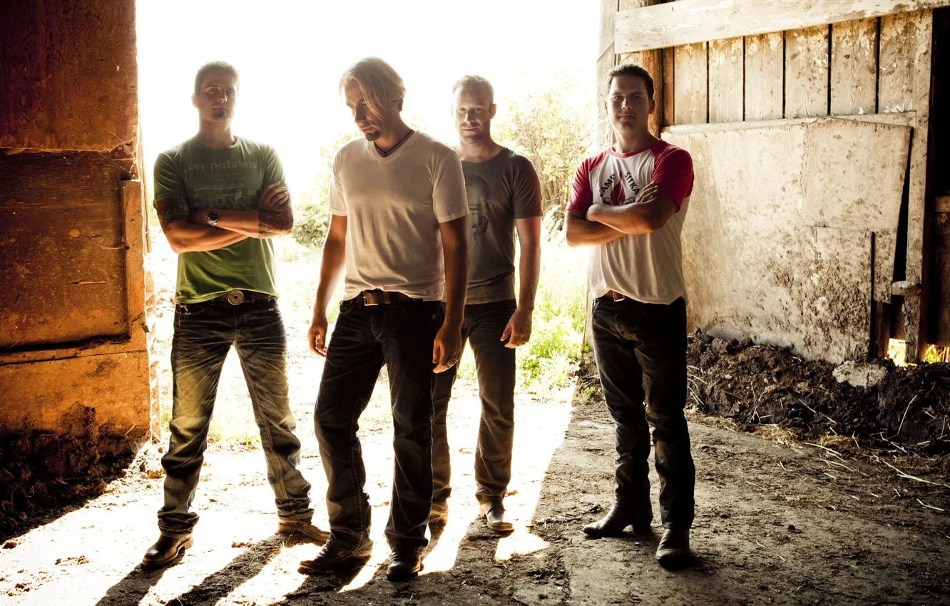 Photo wallpaper group, men, Chad Kroeger, rock band, Mike Kruger, Nickelback, alternative rock, post-grunge