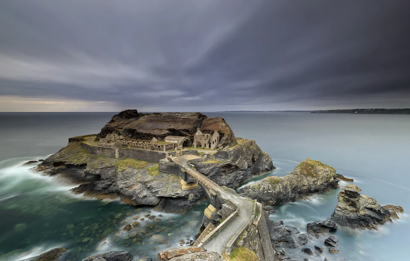 Photo wallpaper sea, nature, The islet of the Capuchins