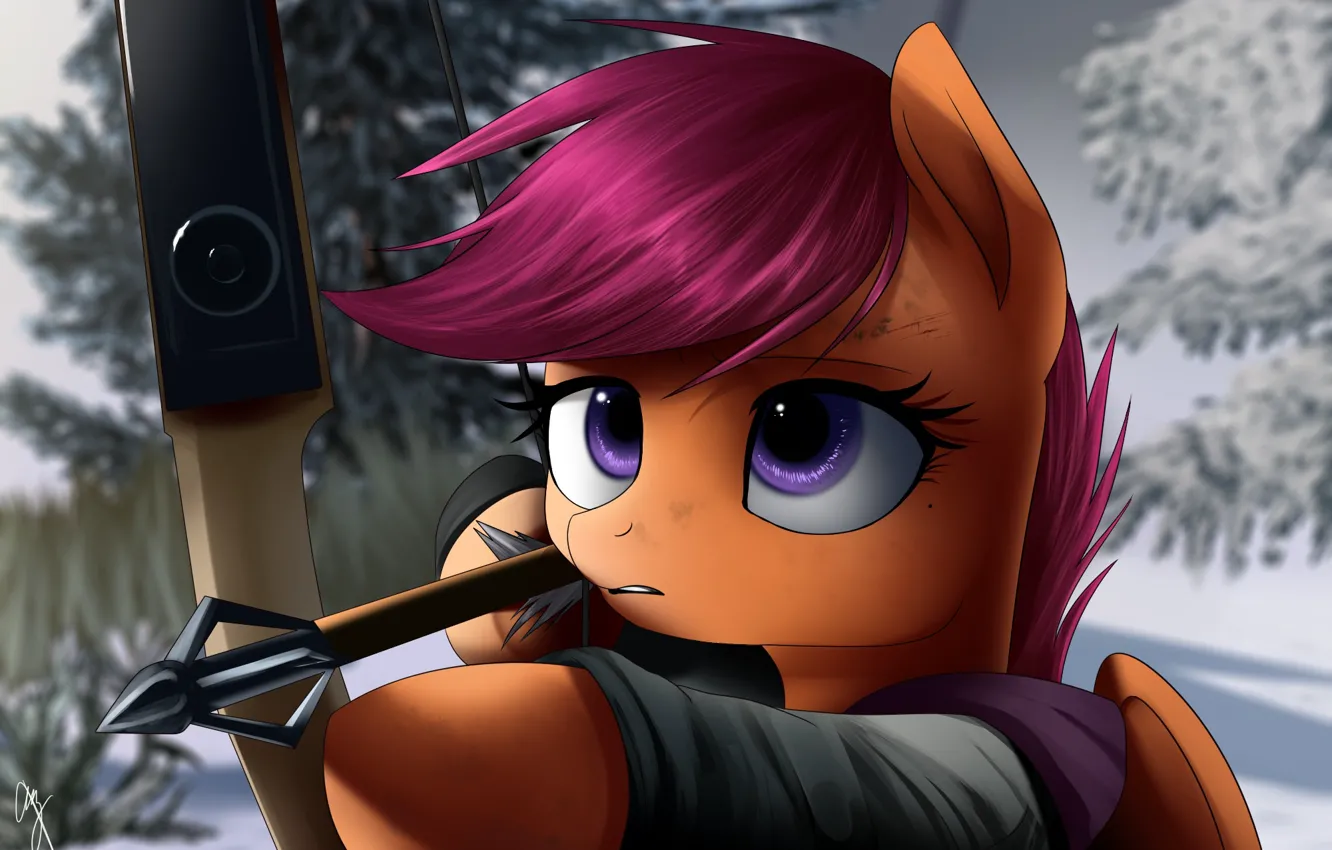 Photo wallpaper the last of us, elly, scootaloo .pony