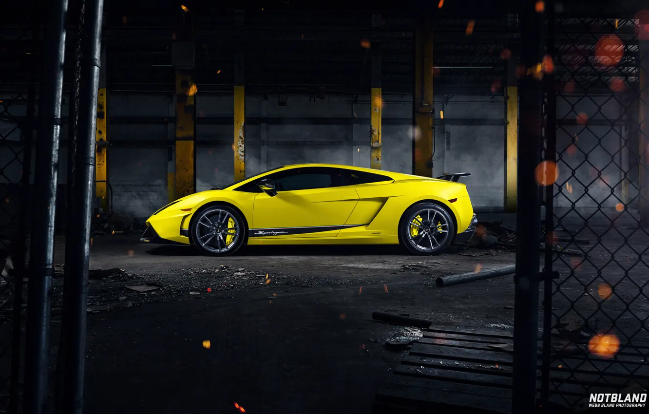 Photo wallpaper Lamborghini, Superleggera, Gallardo, Yellow