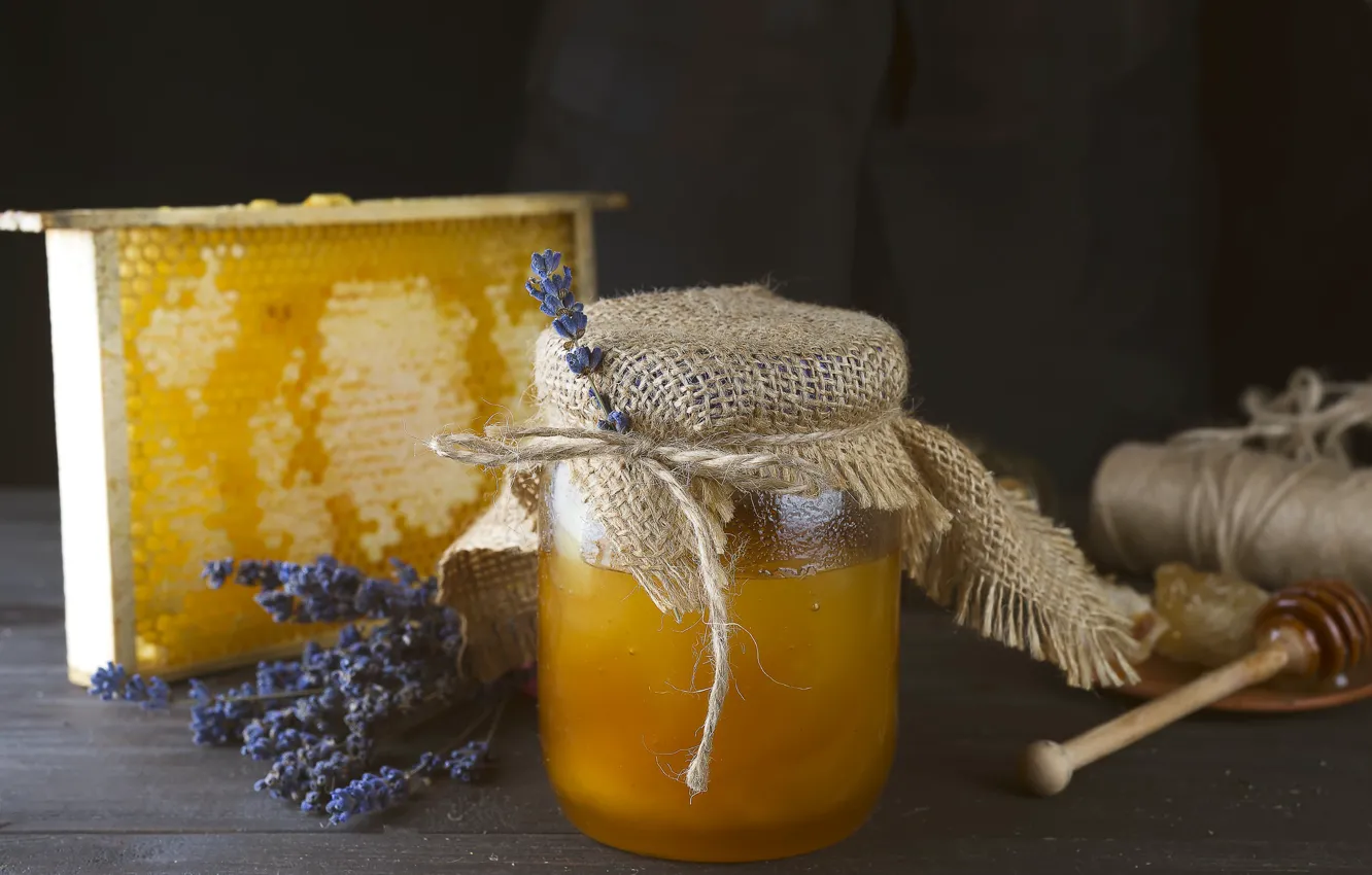 Photo wallpaper cell, honey, lavender