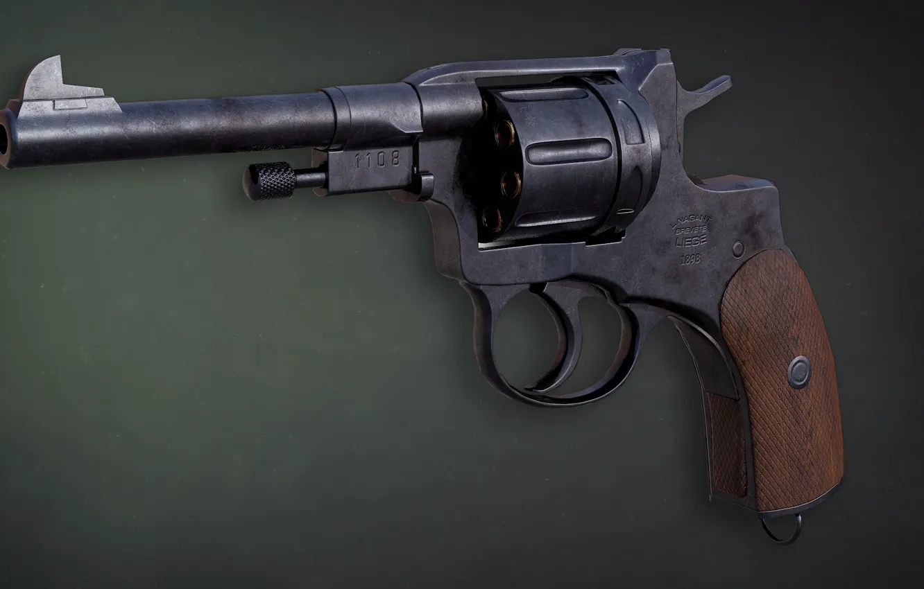 Photo wallpaper Belgium, revolver, Nagant 1895, Leon Nagant